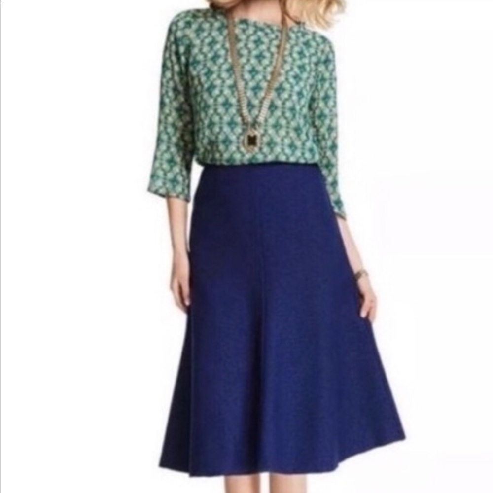 CAbi Navy Blue Tulip Skirt
